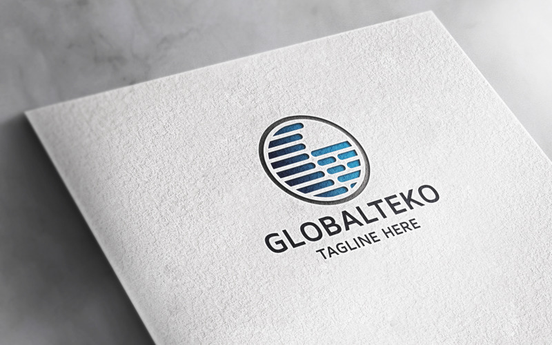 Professzionális Globalteko Letter G logó
