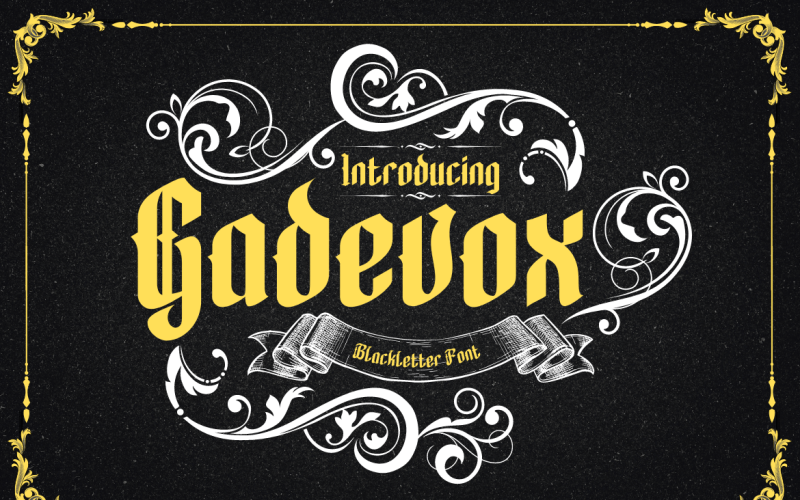 A Gadevox Black Letter egy vintage ihletésű betűtípus