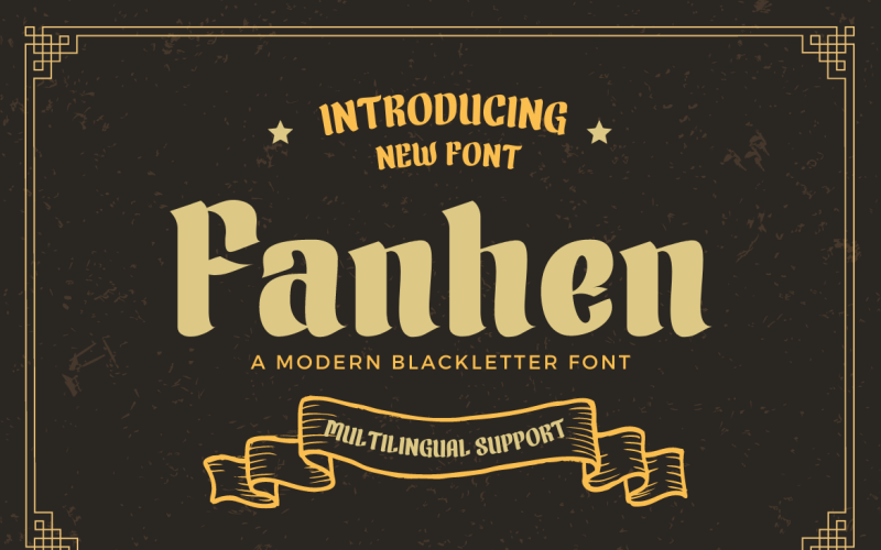 Fanhen Black font är vårt senaste typsnitt