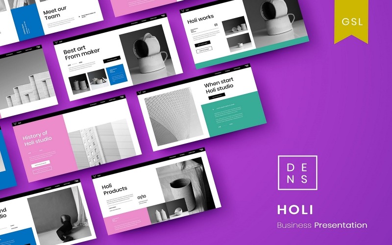 Holi - Biznesowy szablon slajdu Google