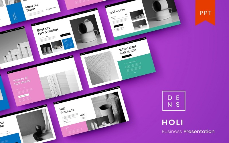 Holi - Modello di PowerPoint aziendale