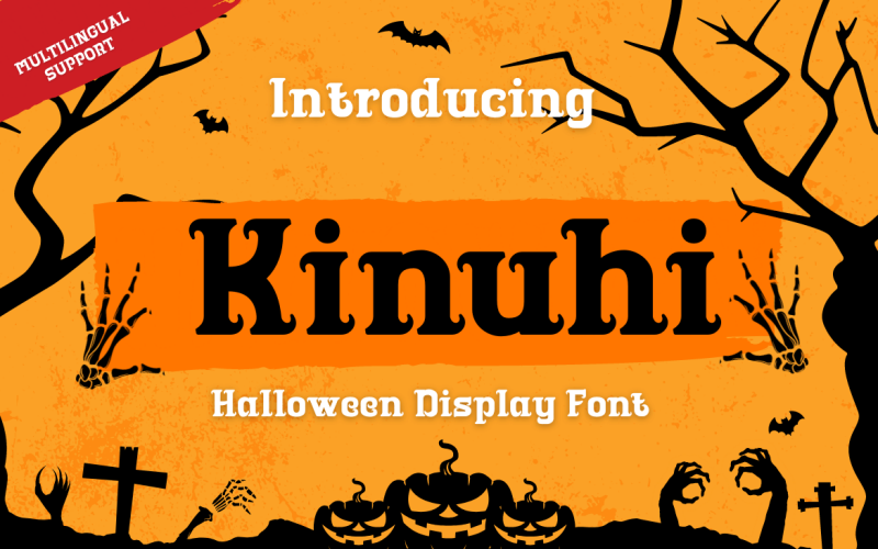Kinuhi Wyświetlacz Halloween Czcionka