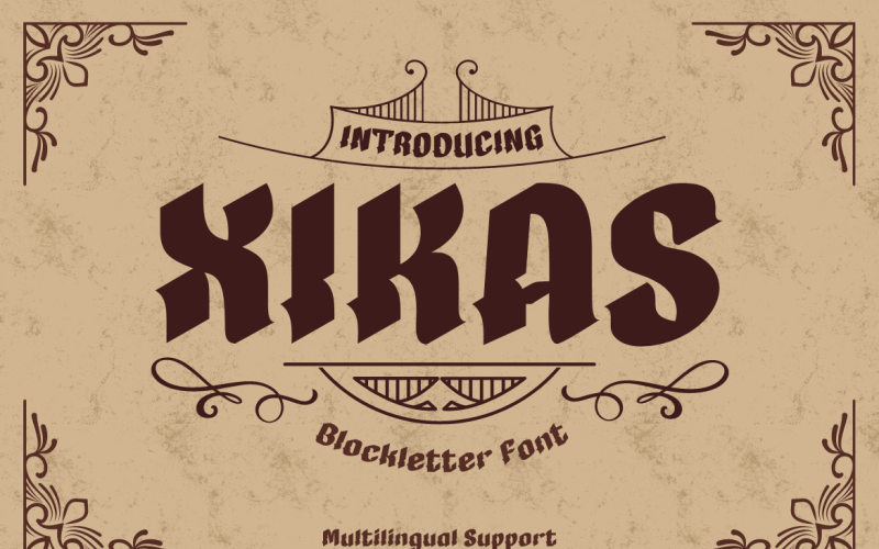 XIKAS is het nieuwste lettertype in onze gothic-serie