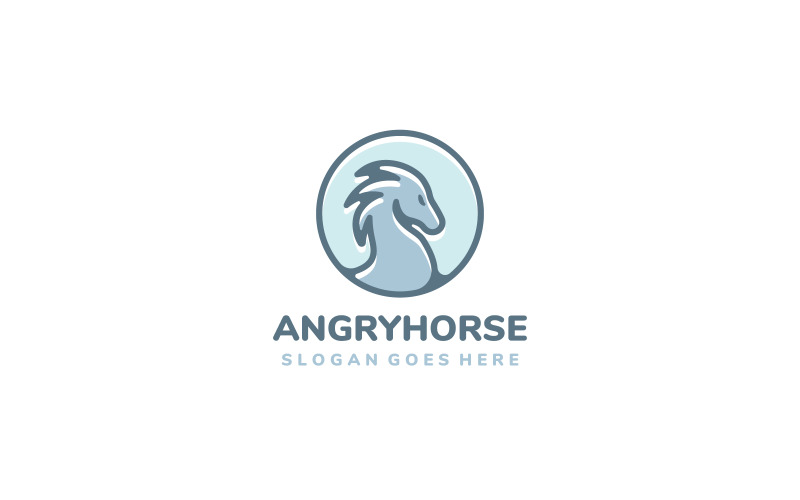 Arg häst logotyp mall