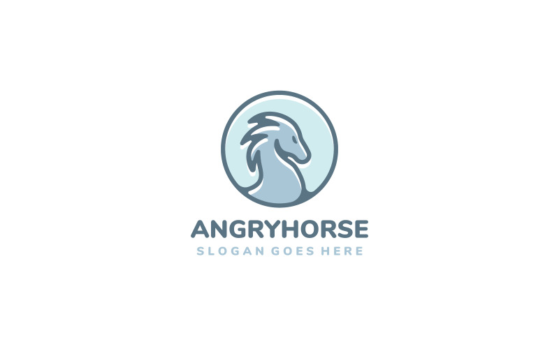 Kızgın At Logo Şablonu