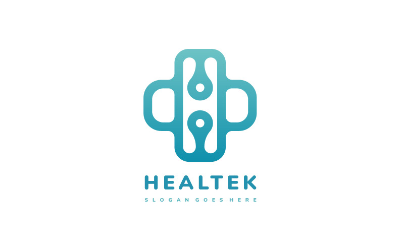 Modèle de logo de technologie de la santé