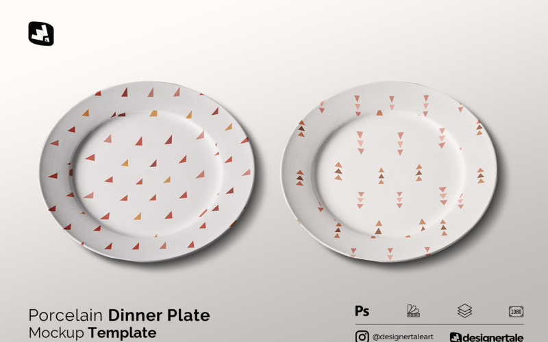 Porseleinen dinerbordmodel