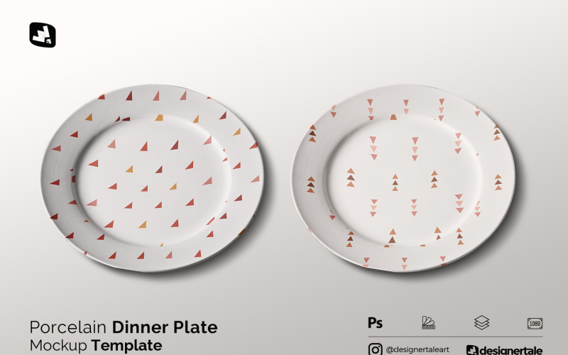 Porselen Yemek Tabağı Mockup