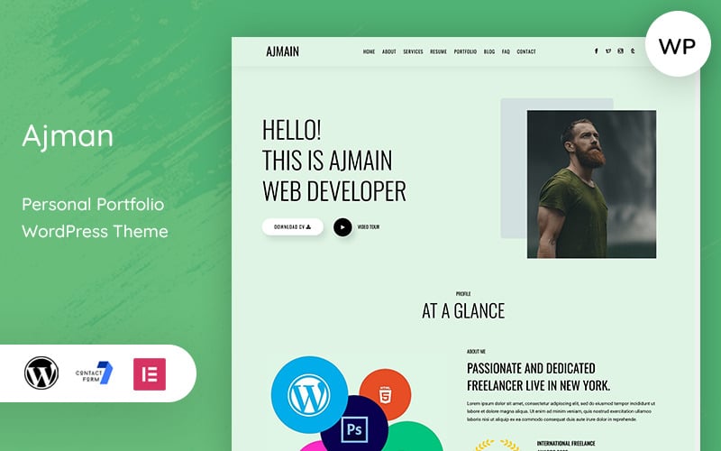 Ajman – Personal Portfolio WordPress Theme