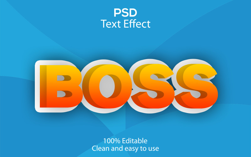 Boss | Boss Editable Psd Text Effect | Modern Boss First Psd Text Effect Mall