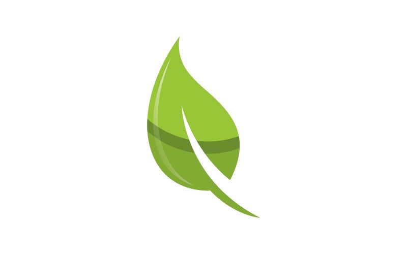 Green Leaf Vector Logo Design Template V3