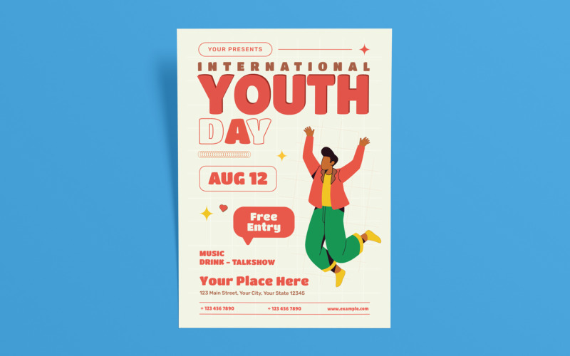 Міжнародний день молоді шаблон