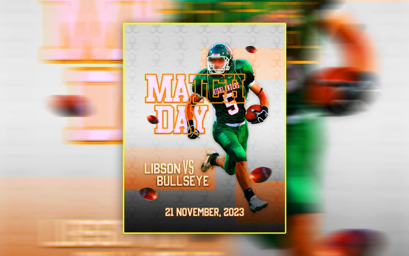 Modèle de Flyer PSD créatif pour les sports de matchday