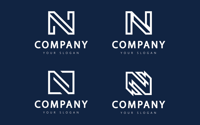 N alphabet lettre Logo icône V5