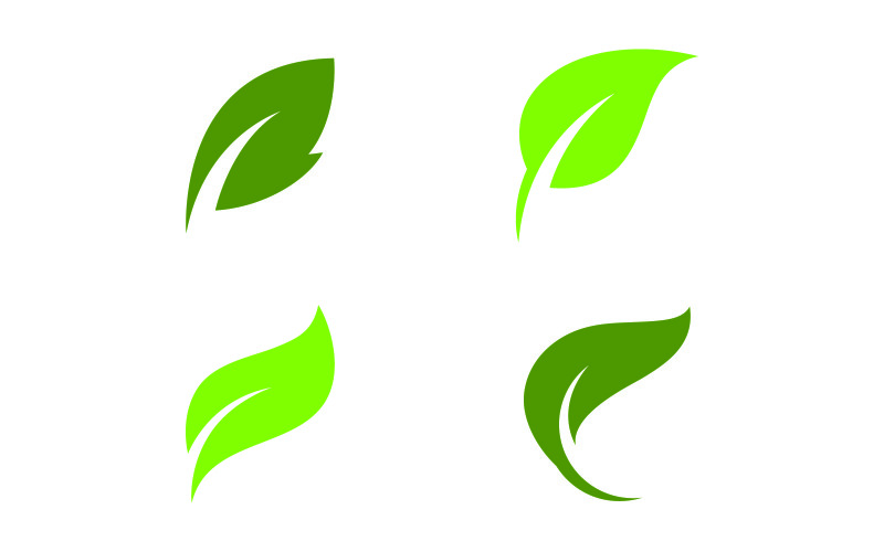Szablon projektu logo wektor zielony liść V5