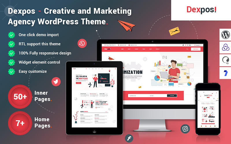 Dexpos - Creative and Marketing Agency WordPress Theme