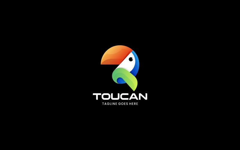 Красочный логотип Toucan Gradient Vol.2