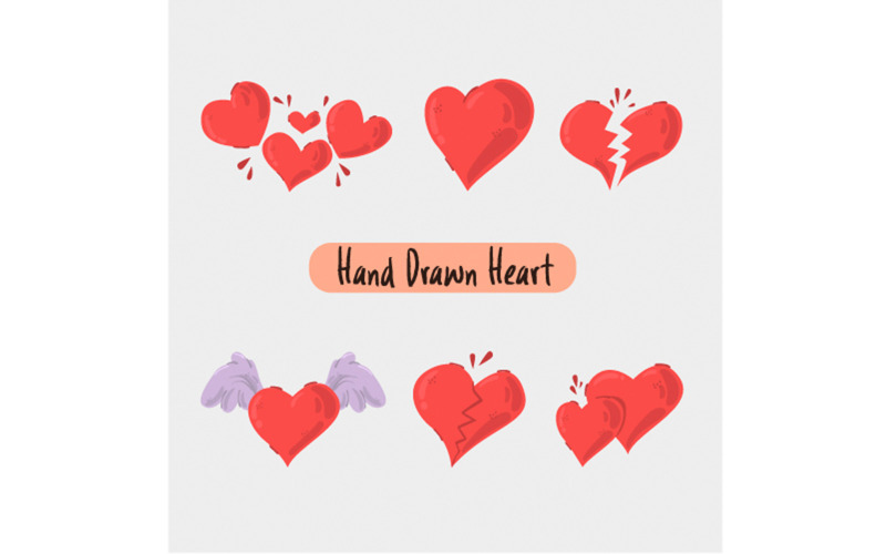 Illustration de coeur dessiné à la main