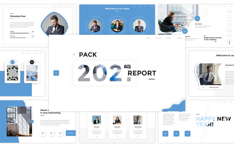 Relatório do Pacote 2021 – Powerpoint Empresarial Premium