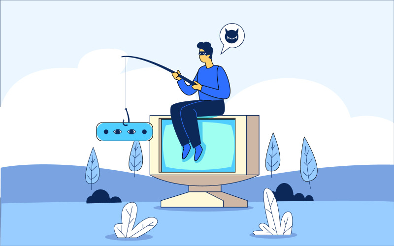 Vector de concepto de ilustración libre de pirata informático