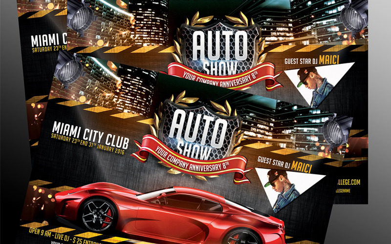 Modèle de Flyer de salon de l'auto