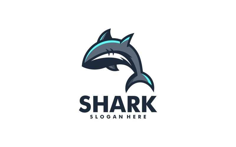 Shark Simple Mascot Logo 1 #271005 - TemplateMonster