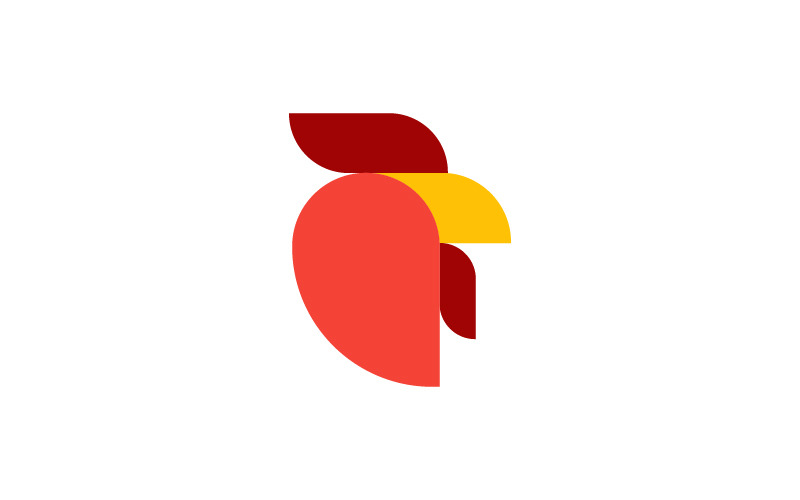 Chicken Rooster Egyszerű Logo Design vektoros illusztráció
