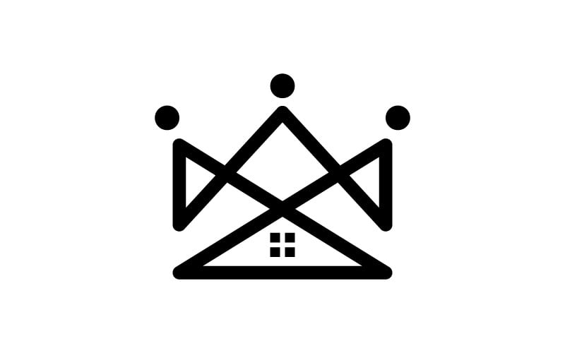 Home King Royal logó vektoros illusztráció