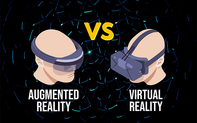 Illustrazione di avatar vettoriali di realtà aumentata e virtuale