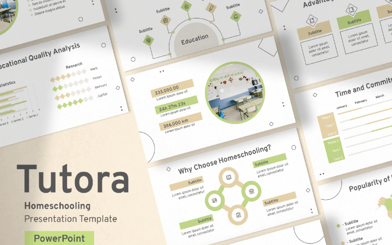 Homeschooling-Präsentation PowerPoint-Vorlage