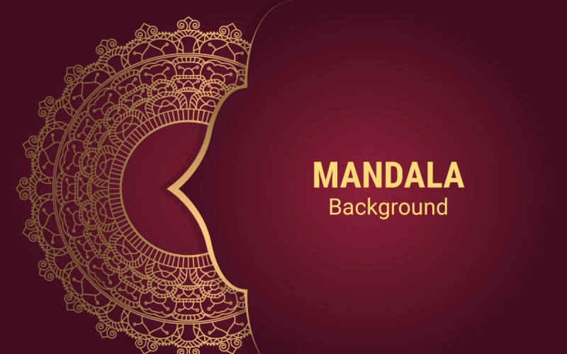 Dekorativt i Golden Color Mandala Design