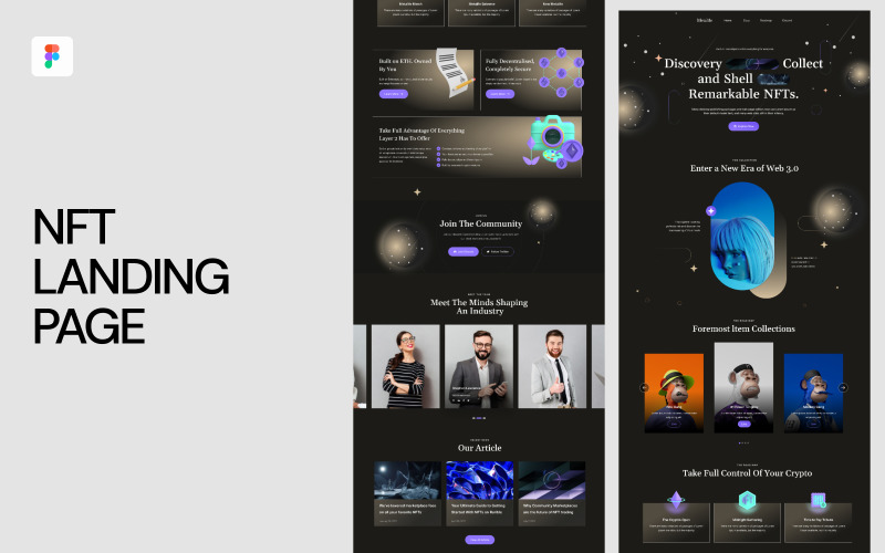 NFT Açılış Sayfası Şablonu