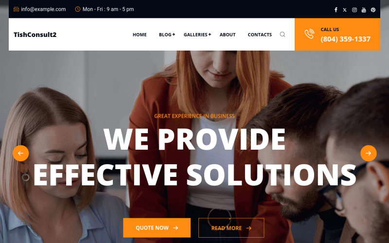 TishConsult2 – Üzleti és tanácsadási WordPress téma