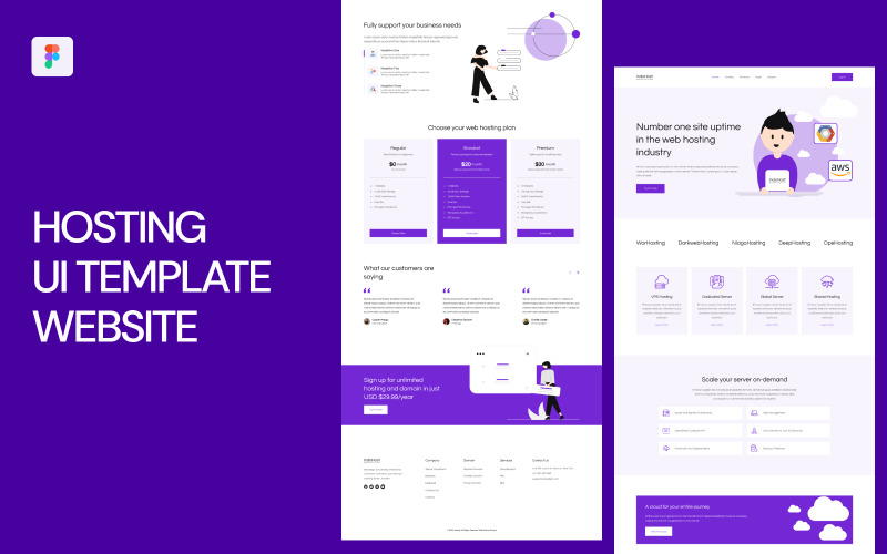 Website UI-sjabloon hosten