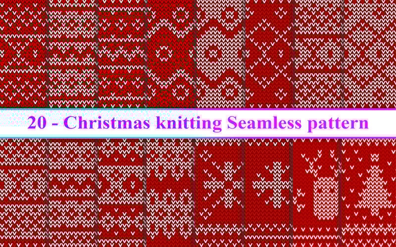 Jul stickning Seamless mönster, jul stickning bakgrund