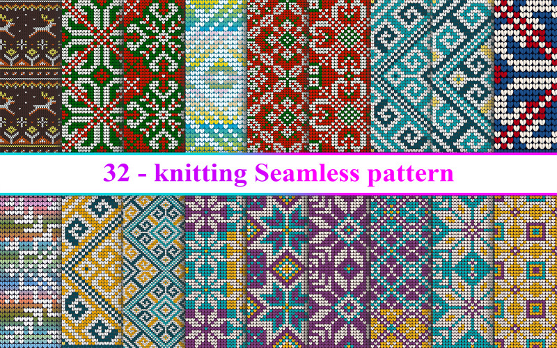 kötés Seamless Pattern, kötés háttér