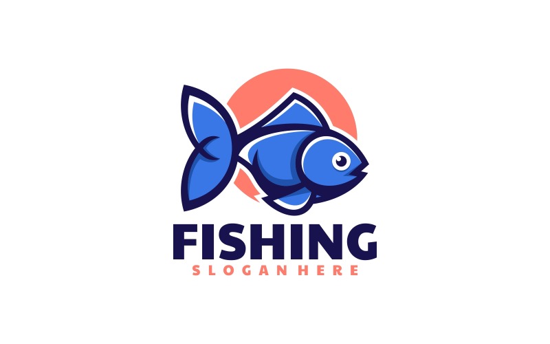 Fiske enkel maskot logotyp