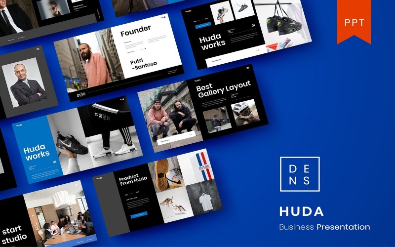 Huda – бізнес-шаблон PowerPoint