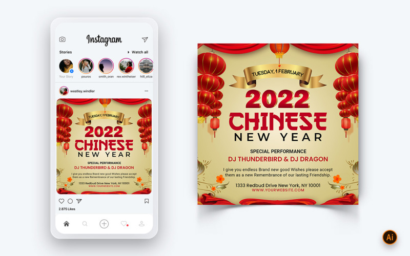 Chinees Nieuwjaar Viering Social Media Post Design-08