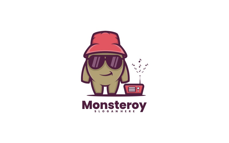 Дизайн логотипу мультфільму монстра