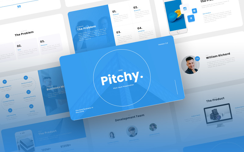 Pitchy — многоцелевой шаблон презентации Pitch Deck