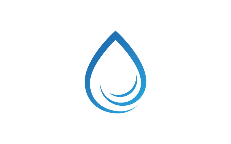 Water Drop Vector Logo symbol V5 #271715 - TemplateMonster