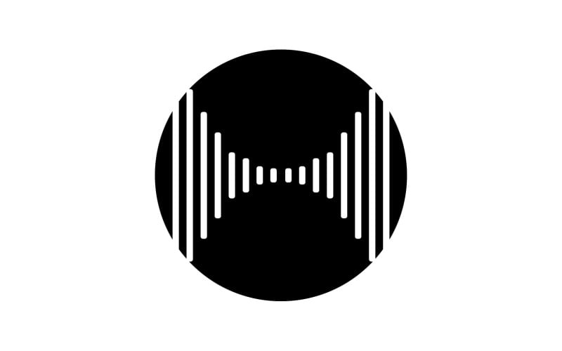 Égaliseur Vague Musique Son Logo Symbole Vecteur V25