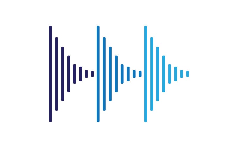 Ekolayzer Müzik Ses Logo Sembol Vektör V9