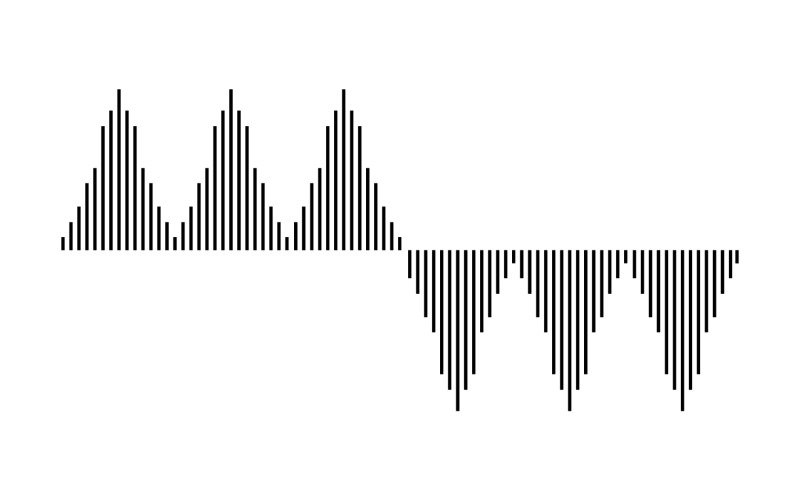 Эквалайзер Wave Music Sound Logo Symbol Vector V15