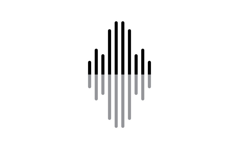 Эквалайзер Wave Music Sound Logo Symbol Vector V17