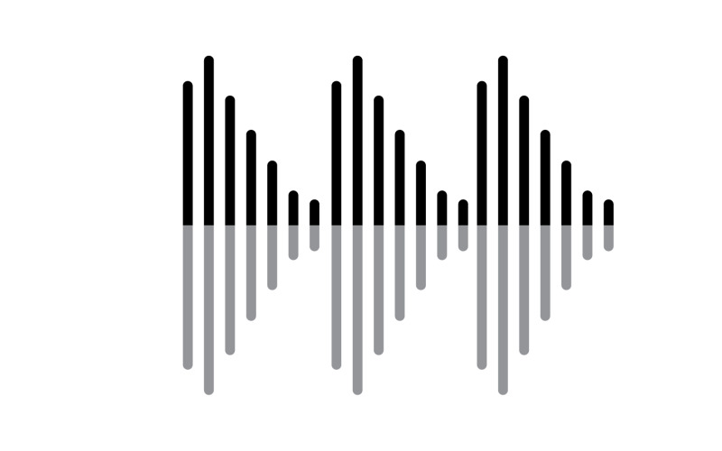 Эквалайзер Wave Music Sound Logo Symbol Vector V19