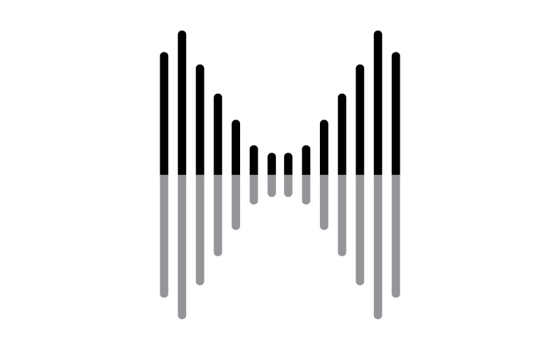 Эквалайзер Wave Music Sound Logo Symbol Vector V20