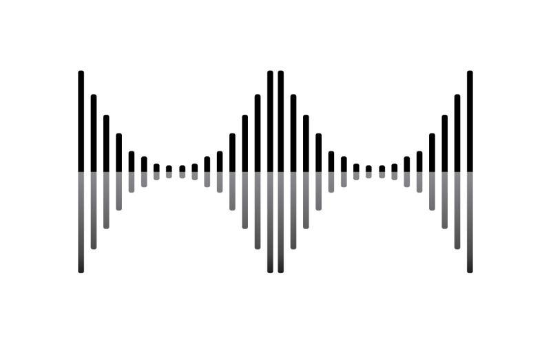 Эквалайзер Wave Music Sound Logo Symbol Vector V24