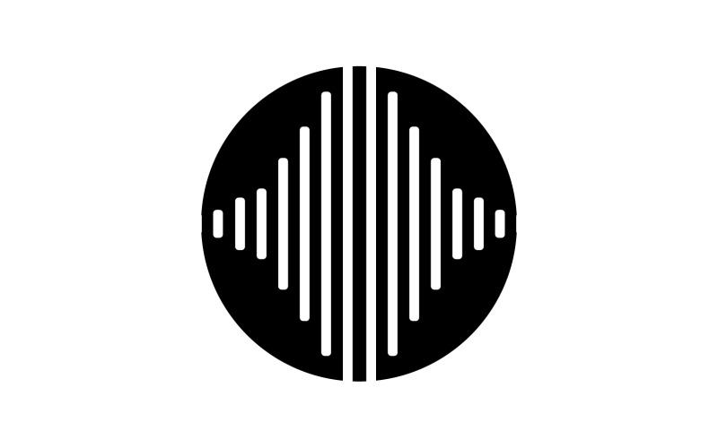Эквалайзер Wave Music Sound Logo Symbol Vector V26